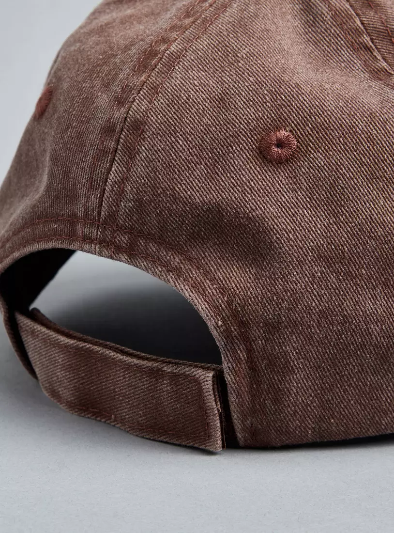 Embroidered Cap with Hook and Loop Strap Closure -4