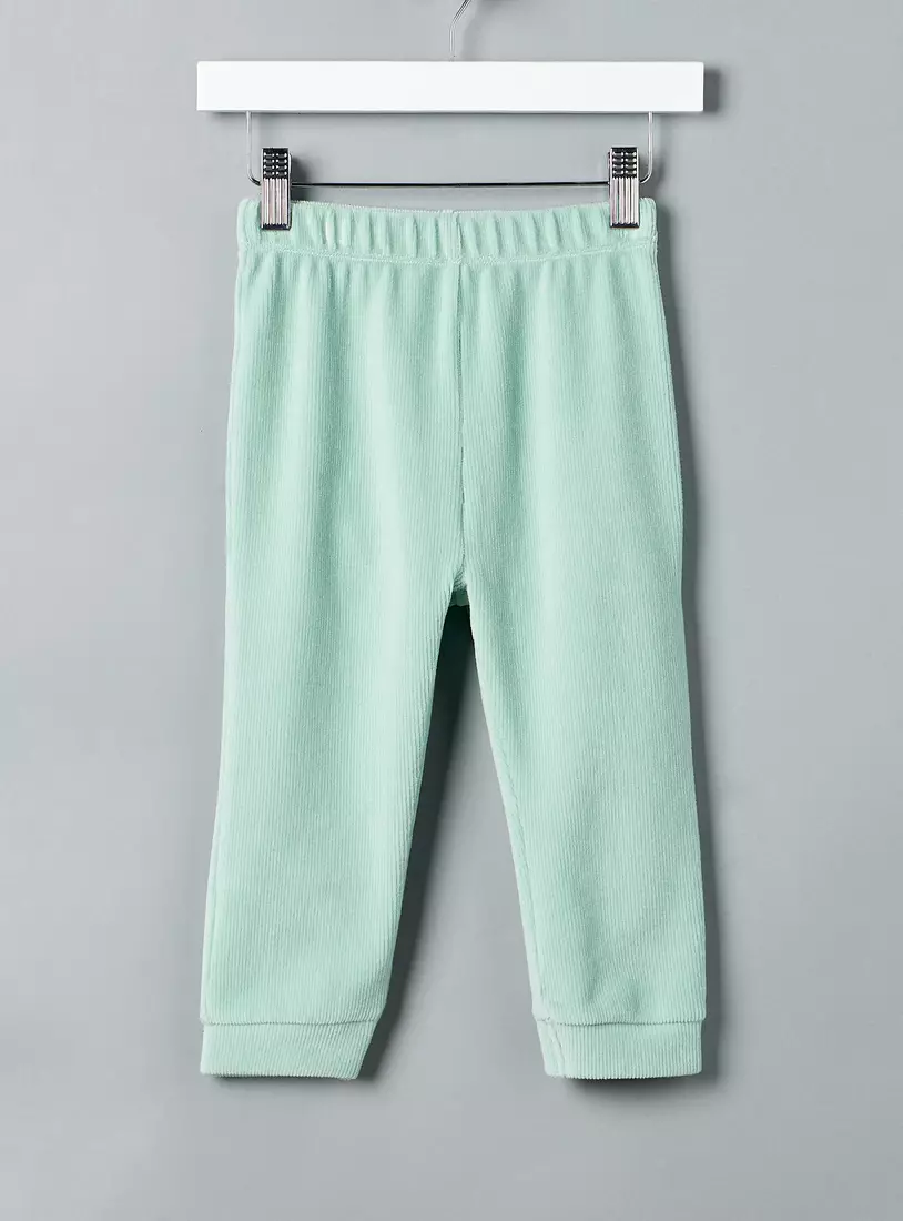 Embroidered Velour Pyjama Set-4