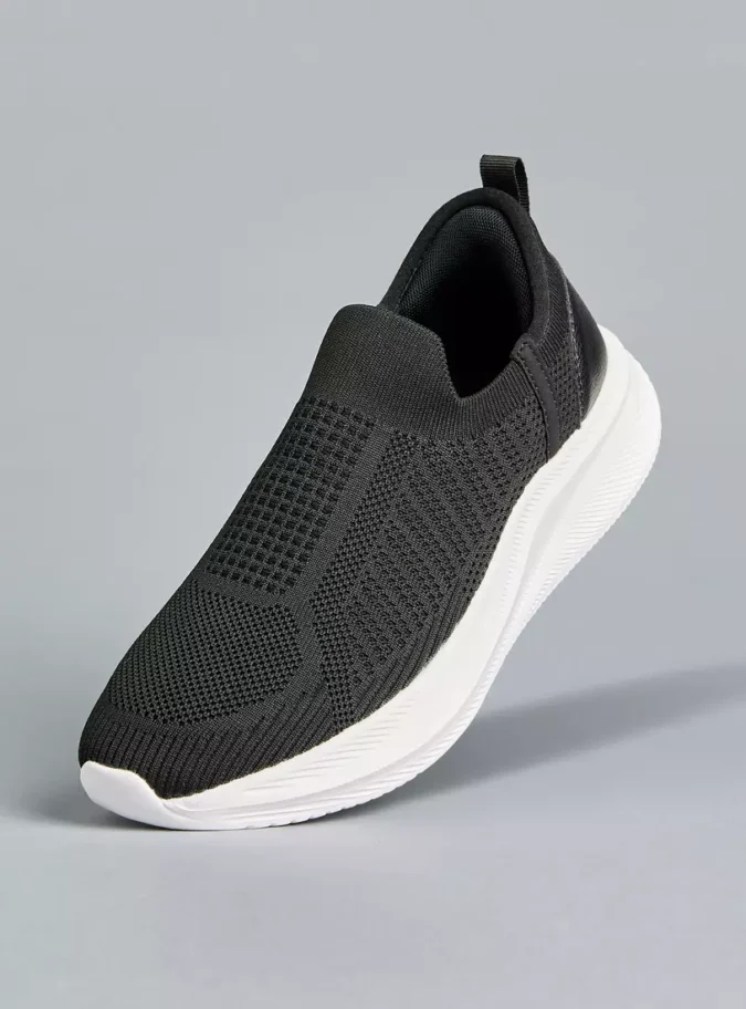 Flyknit Textured Slip-On Sports Shoes-1