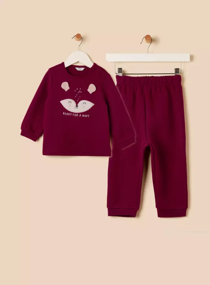 Fox Embroidered Pyjama Set-2