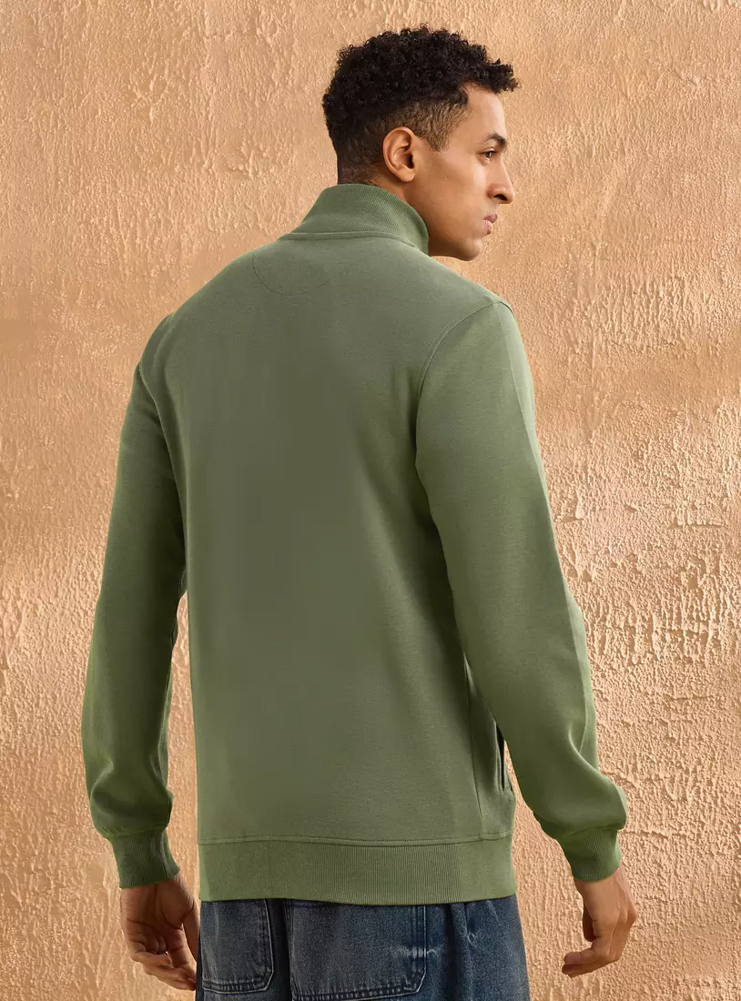 Funnel Neck Pique Jacket-2