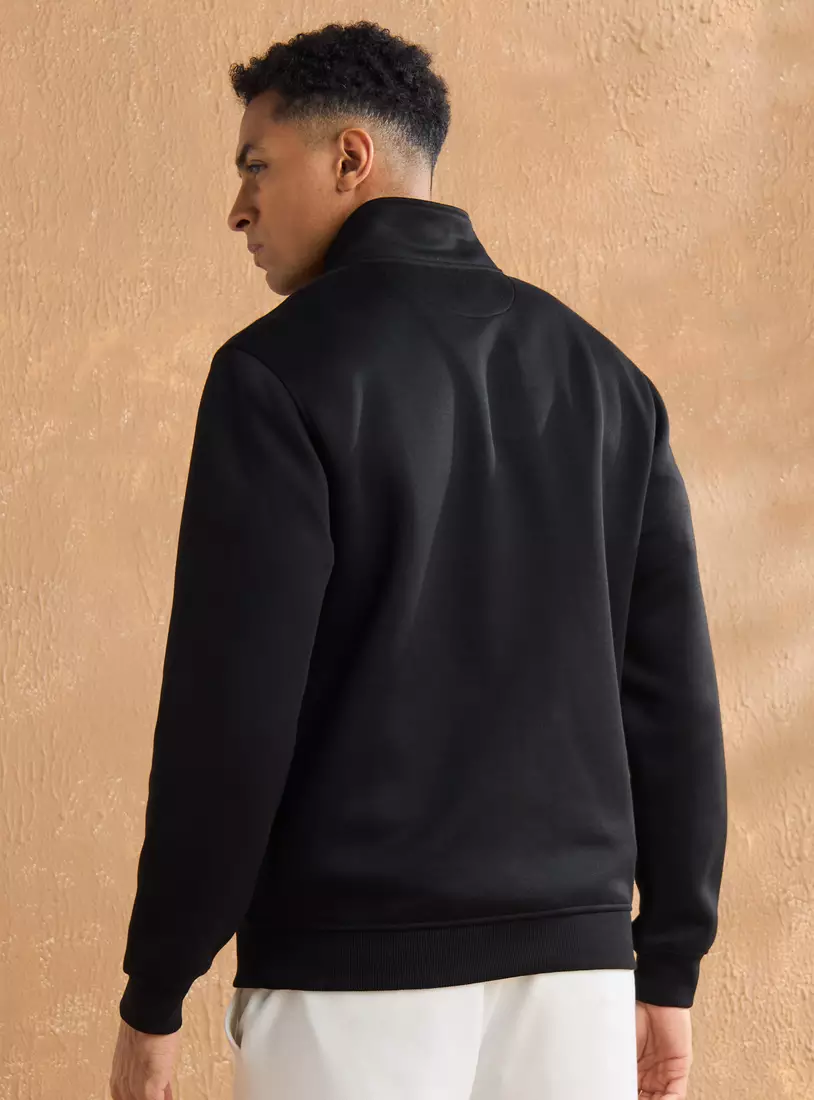 Half Zip Sweatshirt with Kangaroo Pockets-2