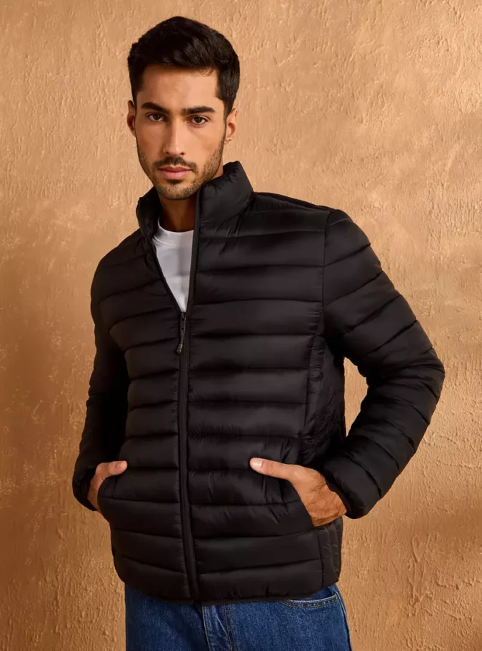 High Neck Puffer Jacket-1
