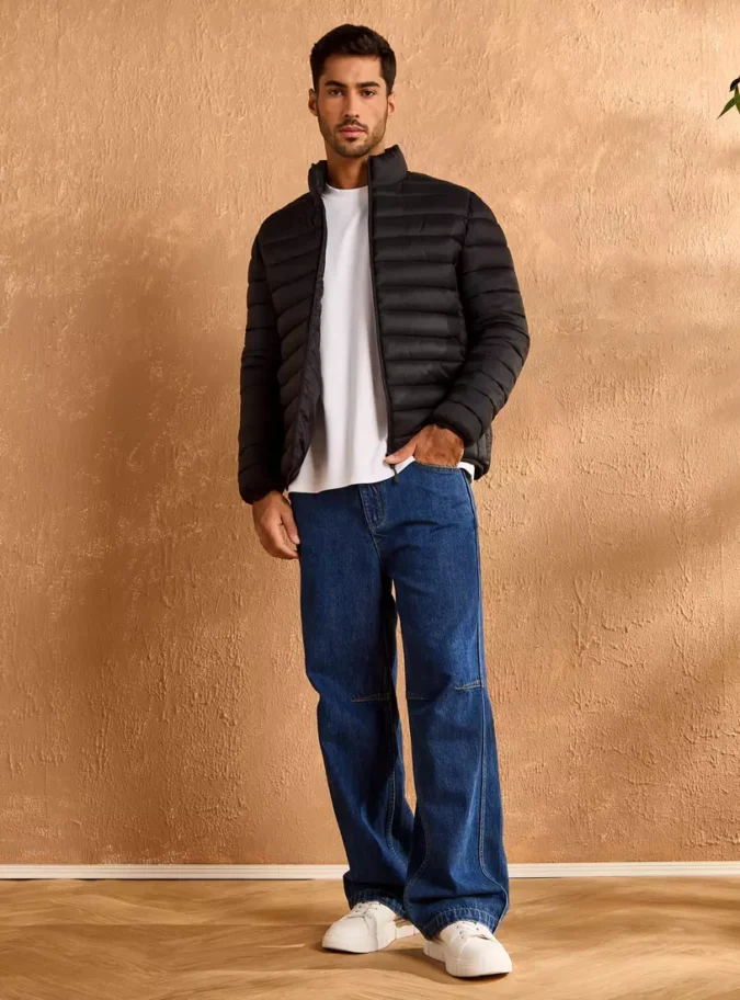 High Neck Puffer Jacket-2