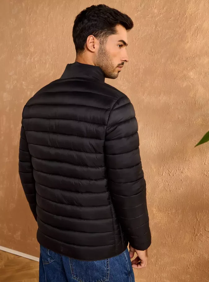 High Neck Puffer Jacket-4