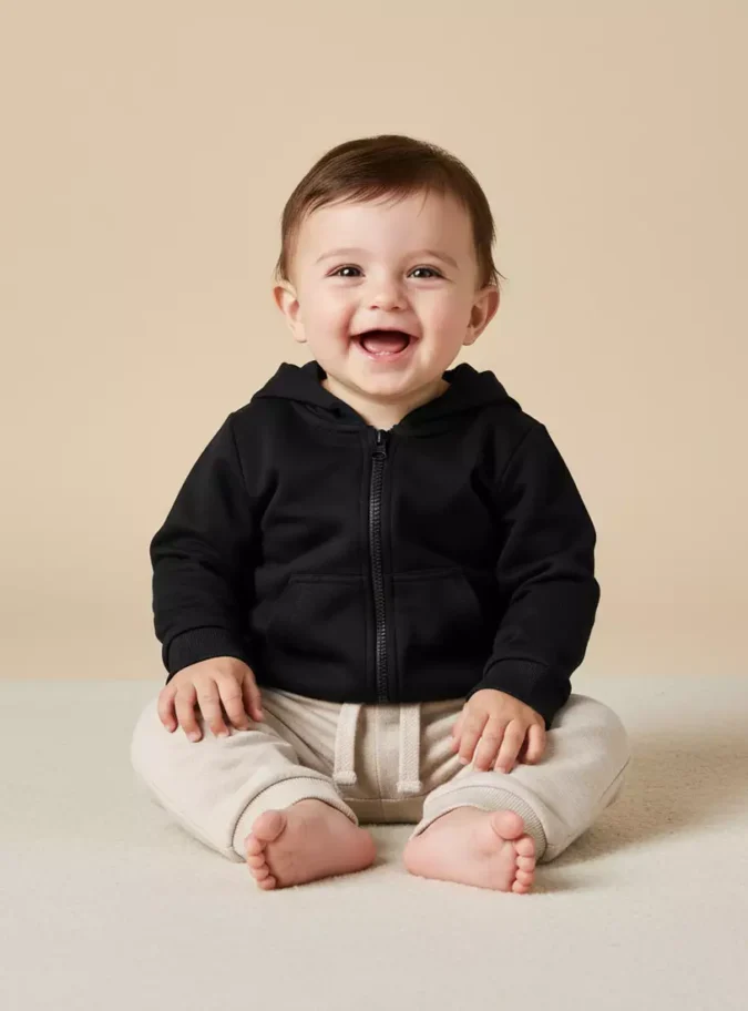 Hooded Zip Through Sweatshirt-1