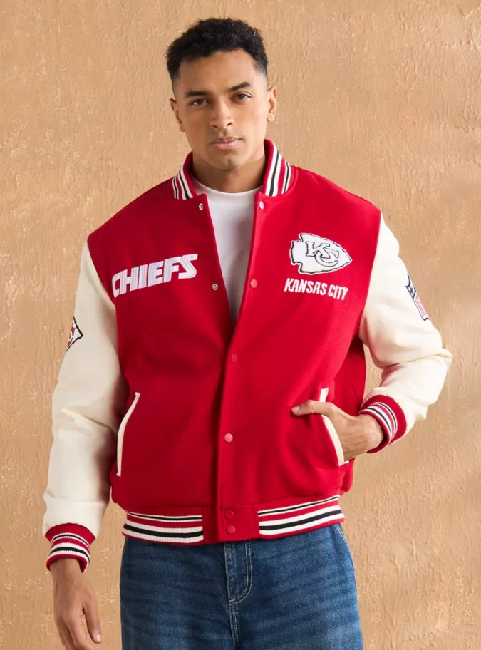 Kansas City Chiefs Embroidered Bomber Jacket-1