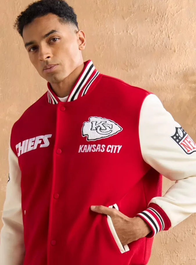 Kansas City Chiefs Embroidered Bomber Jacket-3