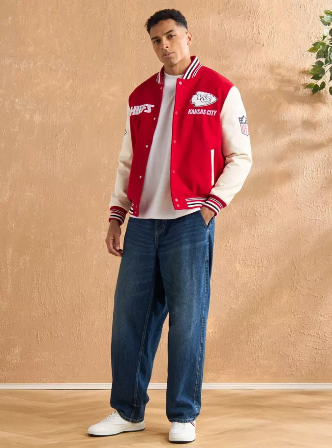 Kansas City Chiefs Embroidered Bomber Jacket-4