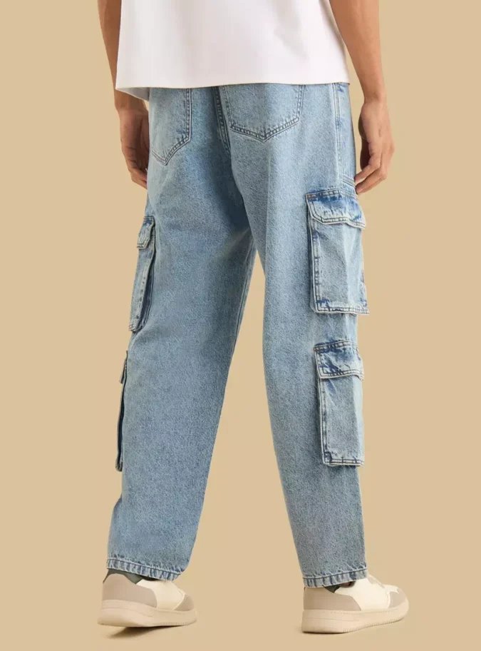 Loose Fit Cargo Jeans-2