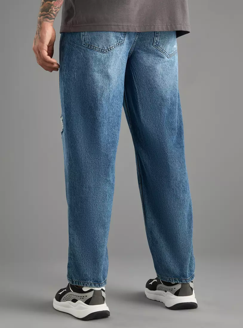 Loose Fit Constructed Jeans-2