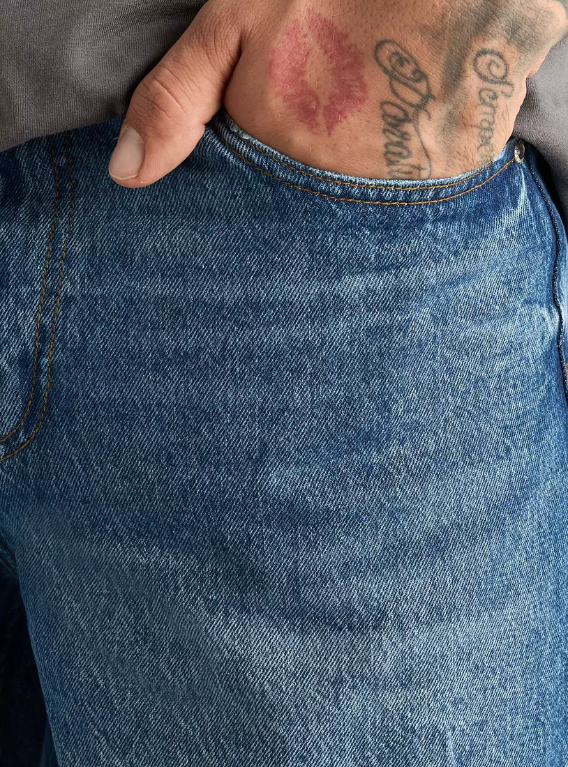 Loose Fit Constructed Jeans-3