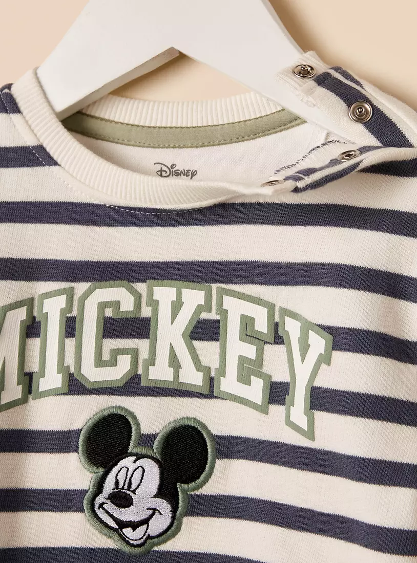 Mickey Mouse Print Cotton Sweatshirt-3