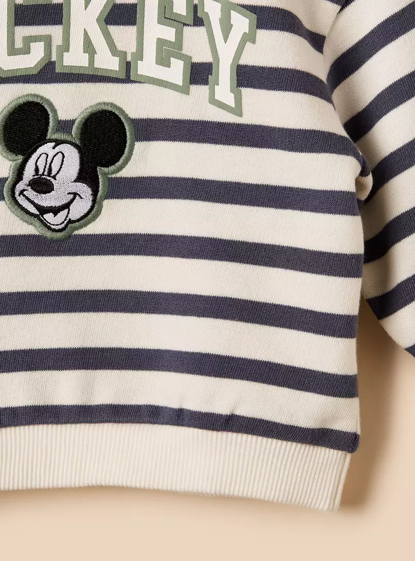 Mickey Mouse Print Cotton Sweatshirt-4