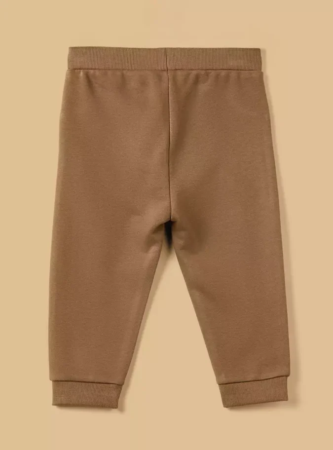 Mid-Rise Drawstring Closure Cotton Joggers-2