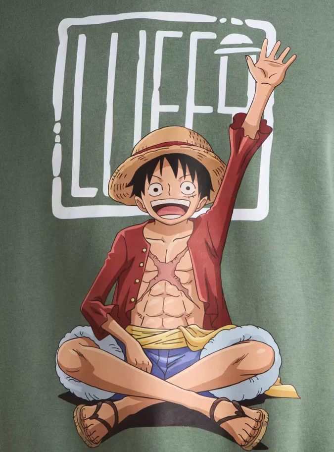 One Piece Print Hooded Sweatshirt-4