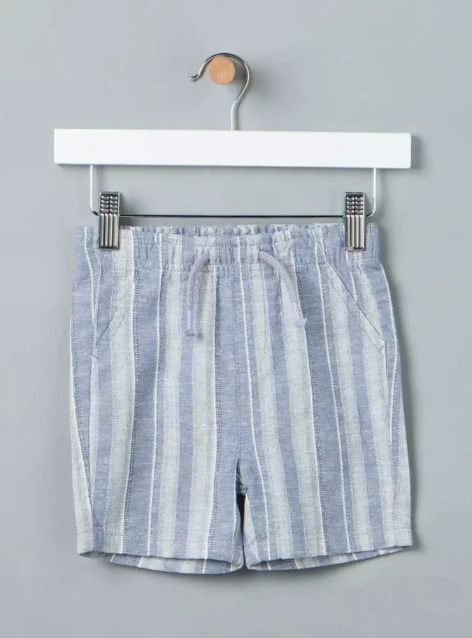 Pack of 2 - Assorted Linen Blend Shorts-2