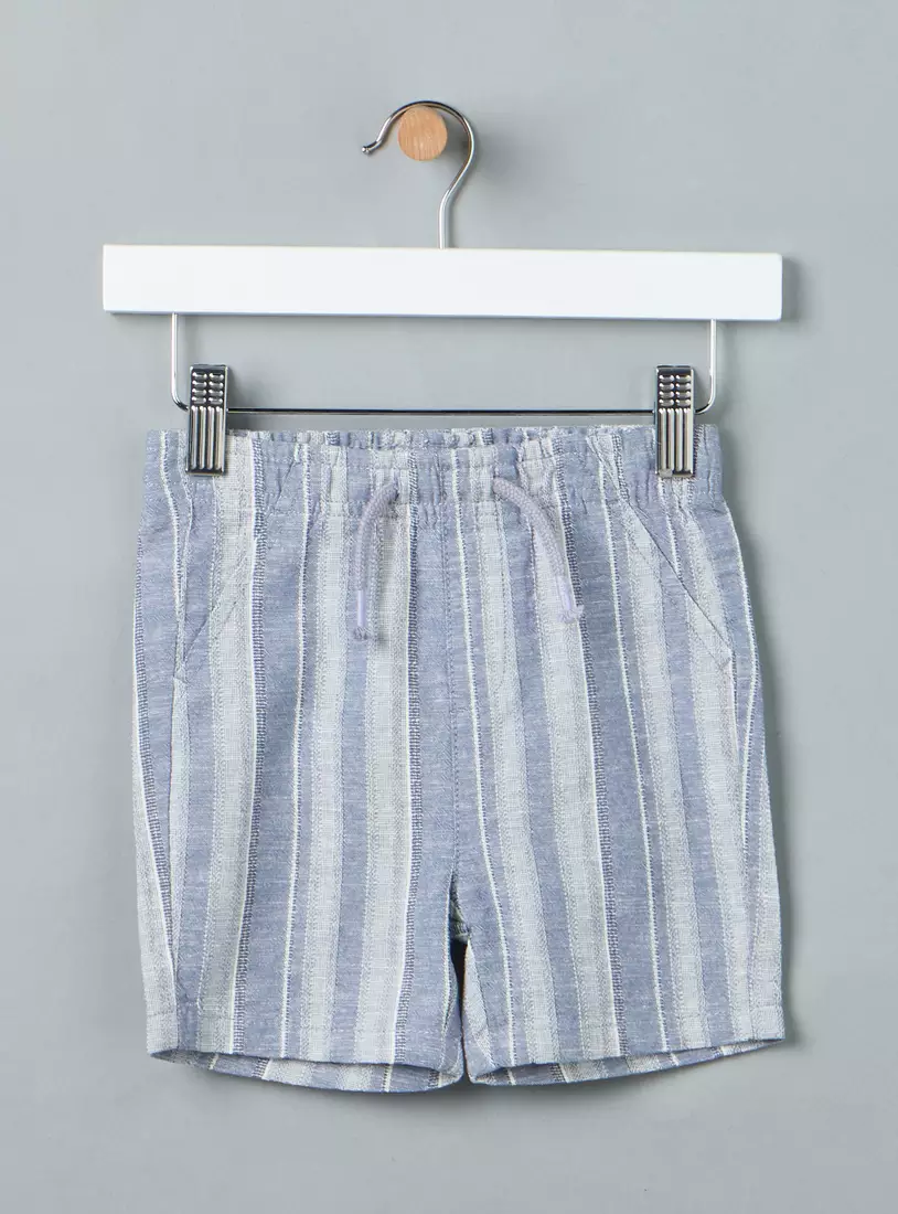 Pack of 2 - Assorted Linen Blend Shorts-2