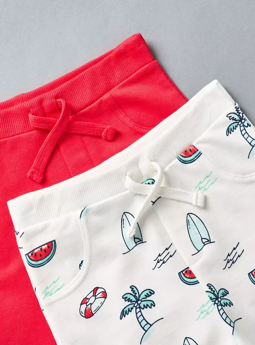 Pack of 2 - Assorted Shorts with Drawstring Closure-4