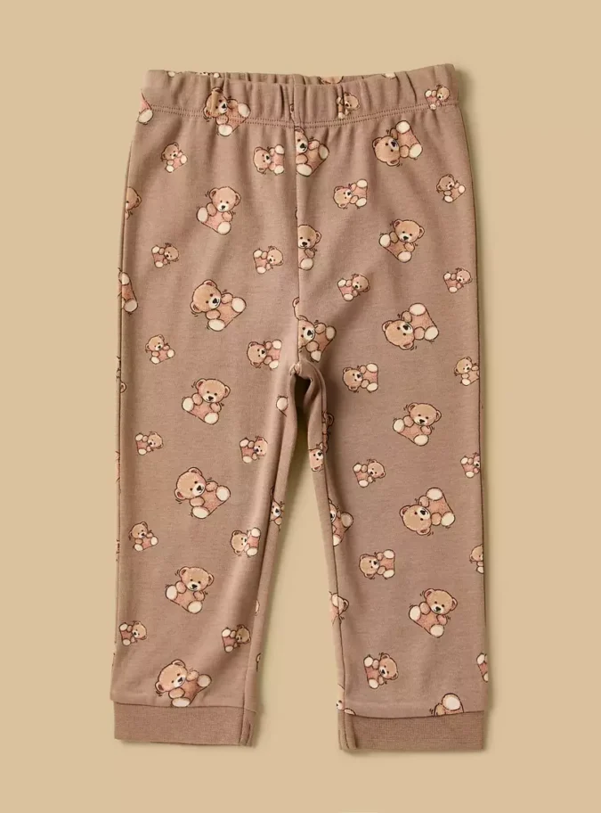 Pack of 2 - Bear Print Cotton Pyjama Set-2