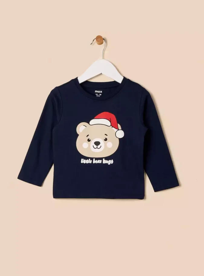 Pack of 2 - Bear Print Cotton Pyjama Set-4