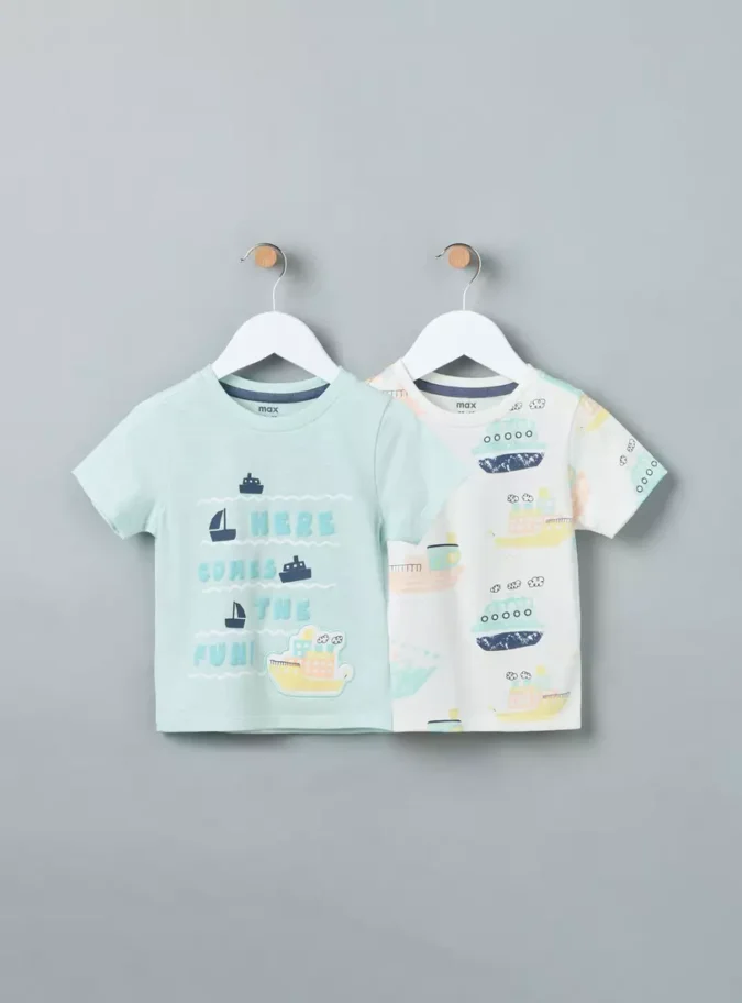 Pack of 2 - Boat Print T-shirt-1