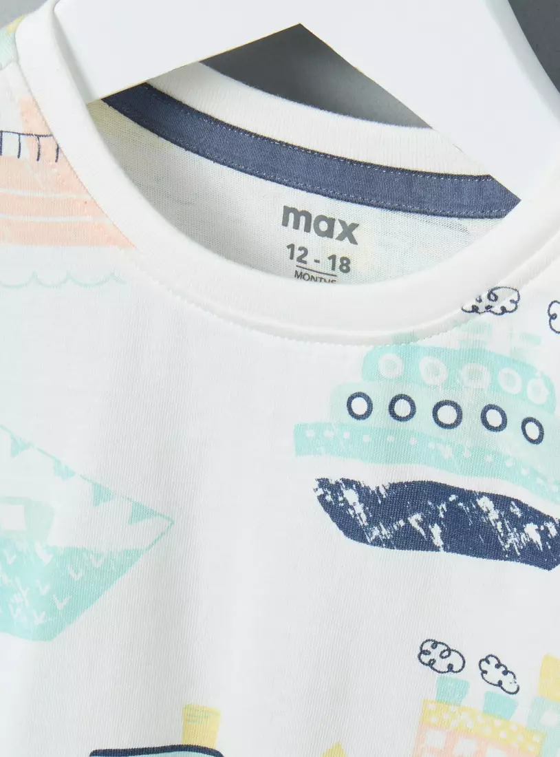 Pack of 2 - Boat Print T-shirt-4