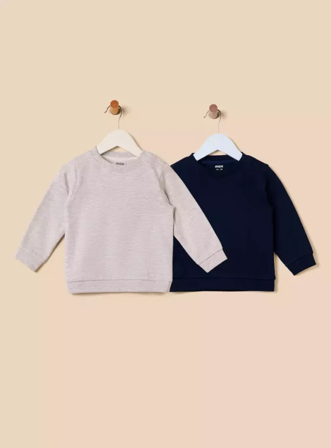 Pack of 2 - Plain Cotton Sweatshirt-1