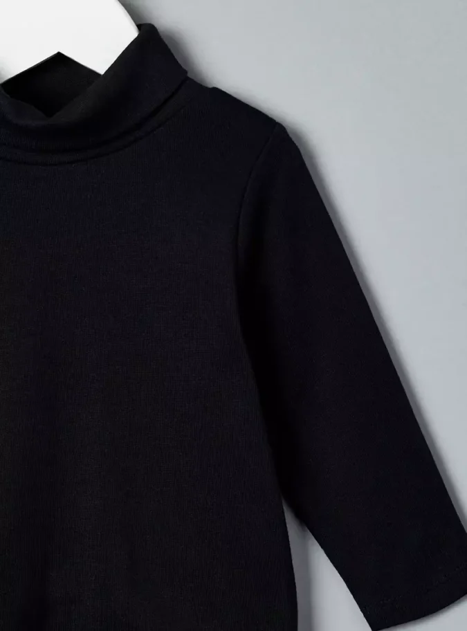 Pack of 2 - Plain Turtle Neck Cotton T-shirt-4