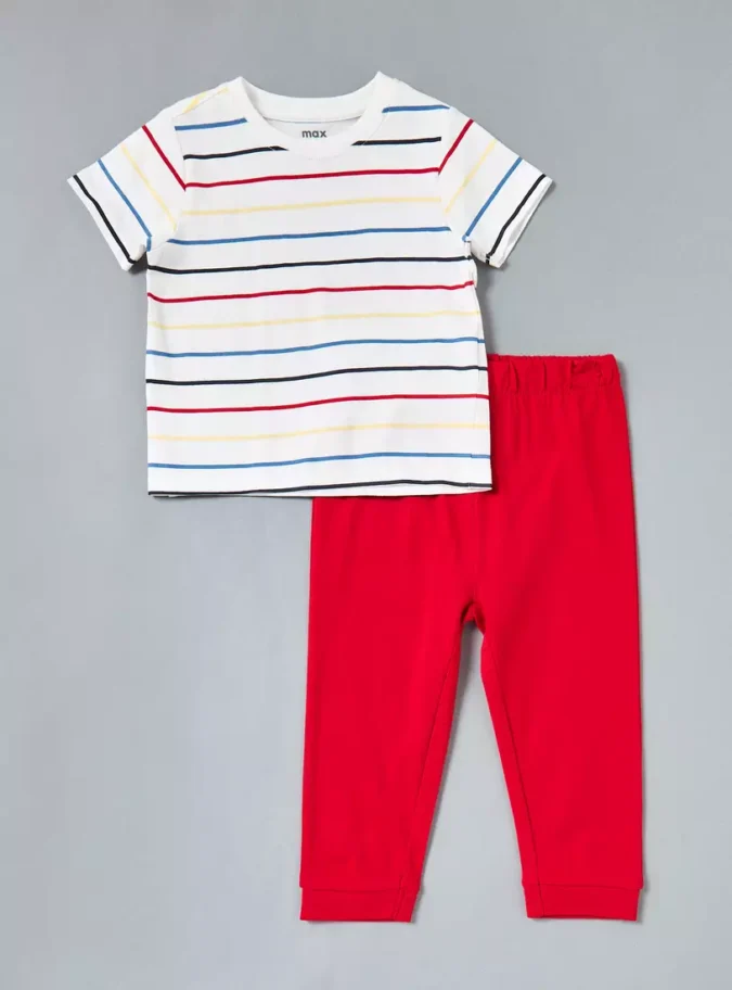 Pack of 2 - Printed Cotton Pyjama Set-2