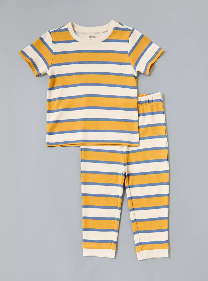 Pack of 2 - Printed Cotton Pyjama Set -3