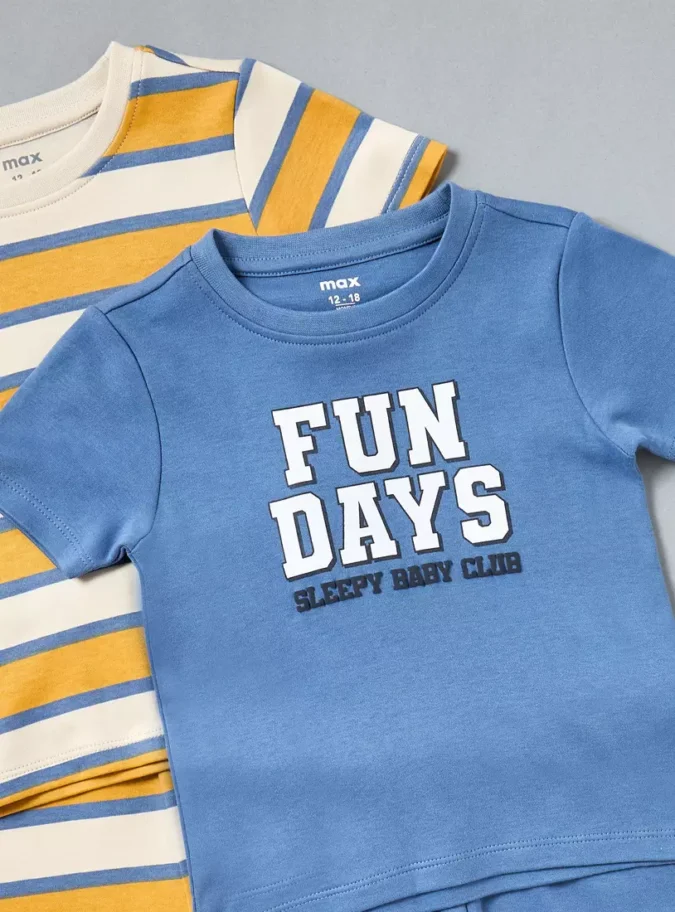 Pack of 2 - Printed Cotton Pyjama Set -4