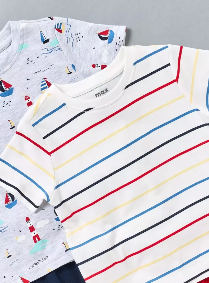 Pack of 2 - Printed Cotton Pyjama Set-4