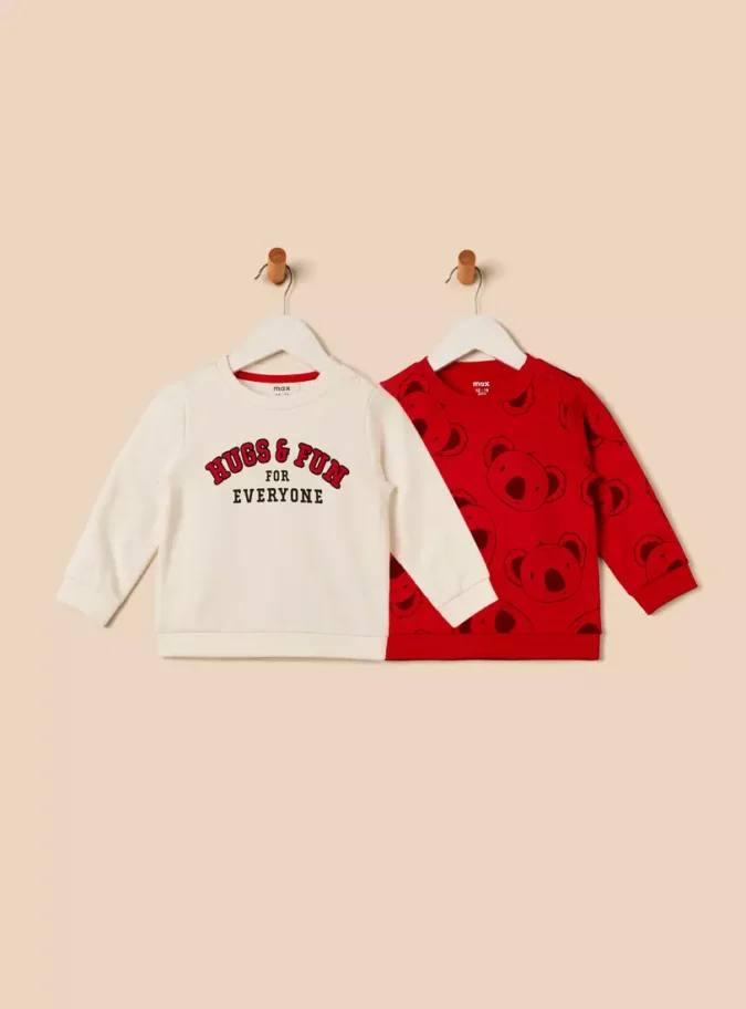Pack of 2 - Printed Cotton Sweatshirt-1