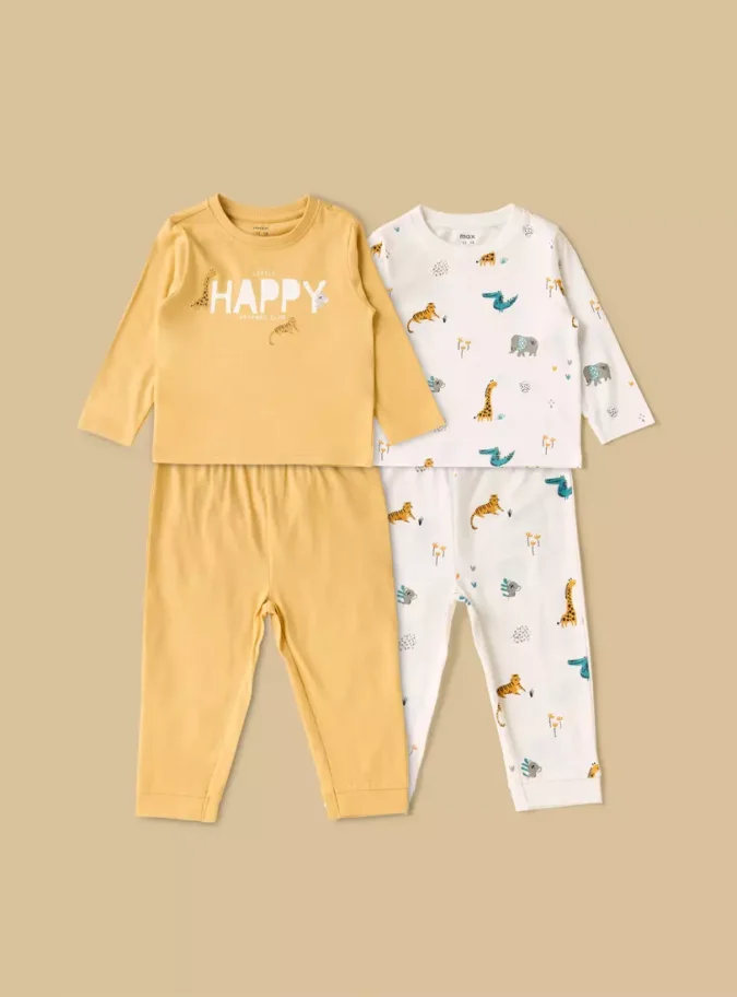 Pack of 2 - Printed T-shirts and Pyjamas -1