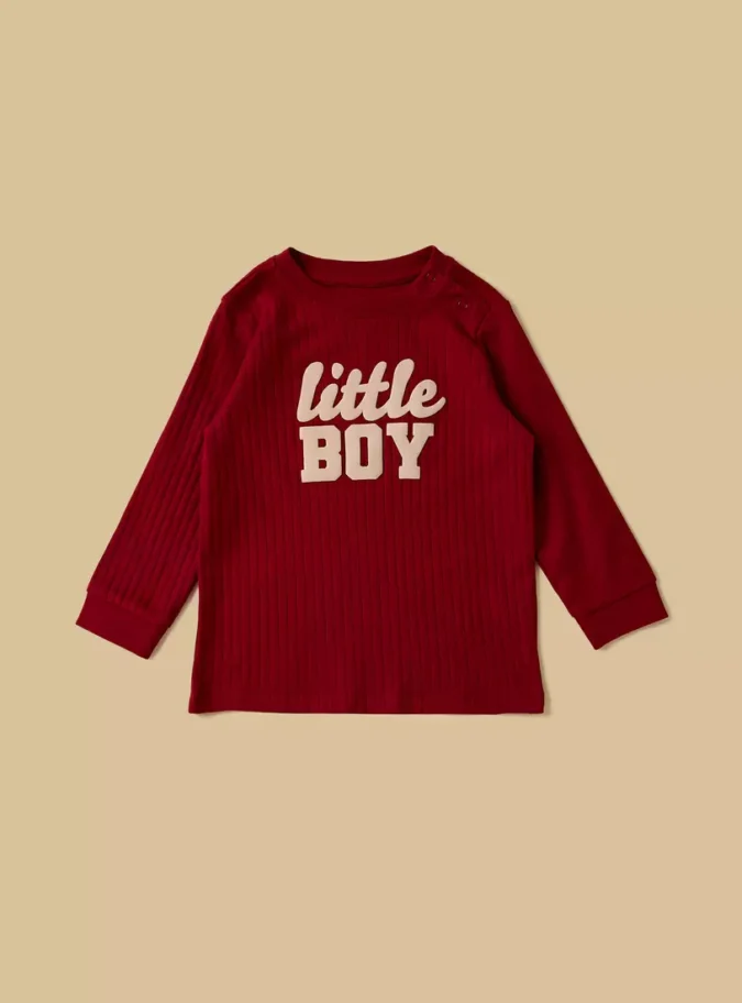 Pack of 2 - Slogan Print Cotton Pyjama Set-2