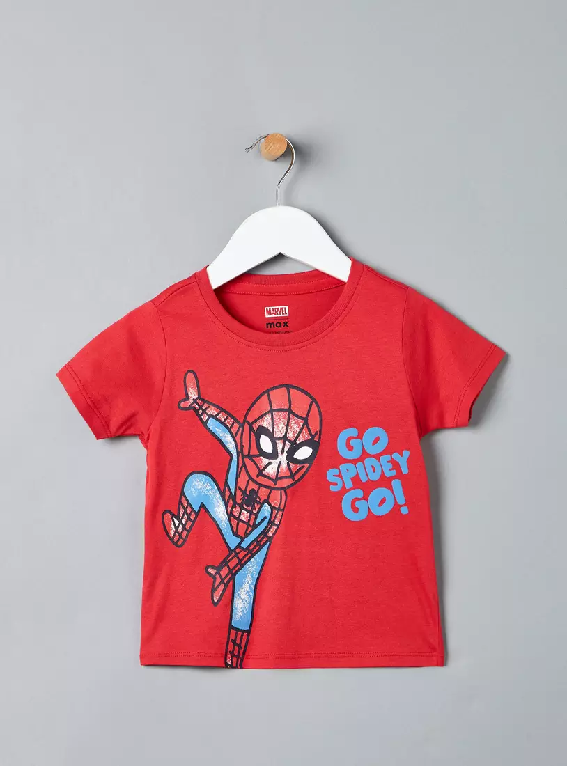 Pack of 2 - Spider-Man Print Cotton T-shirt-2