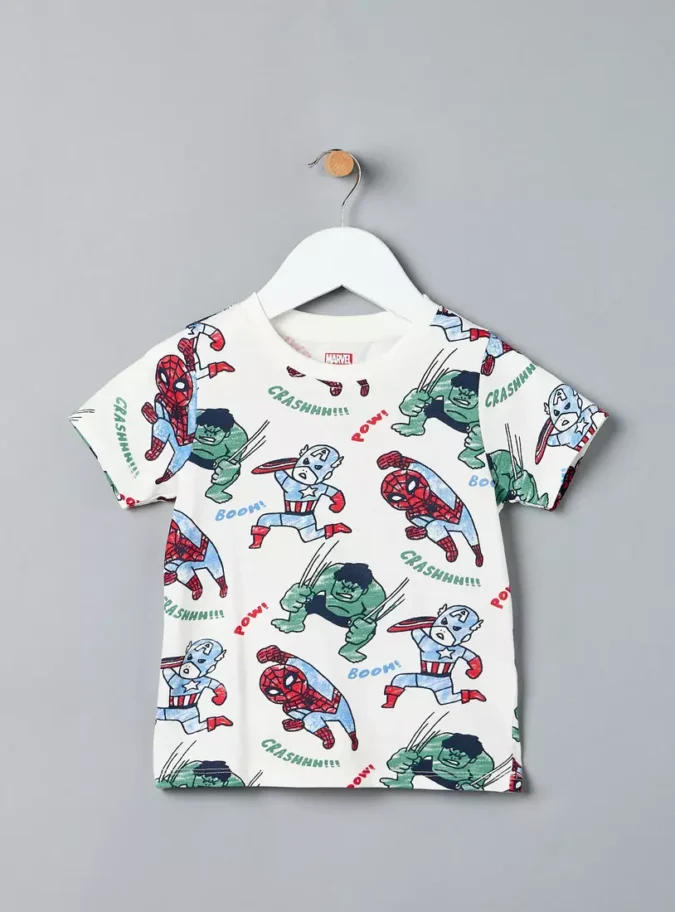 Pack of 2 - Spider-Man Print Cotton T-shirt-3