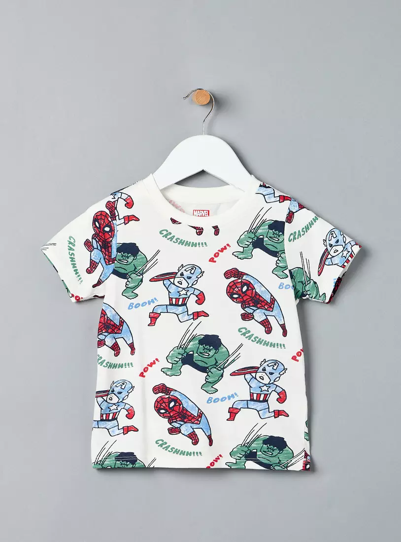 Pack of 2 - Spider-Man Print Cotton T-shirt-3