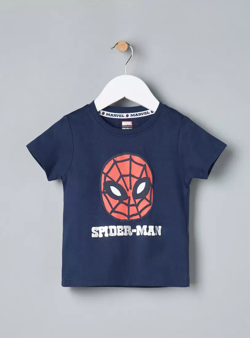Pack of 2 - Spider-Man Print Cotton T-shirt-3