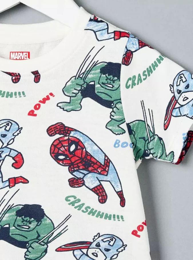 Pack of 2 - Spider-Man Print Cotton T-shirt-4