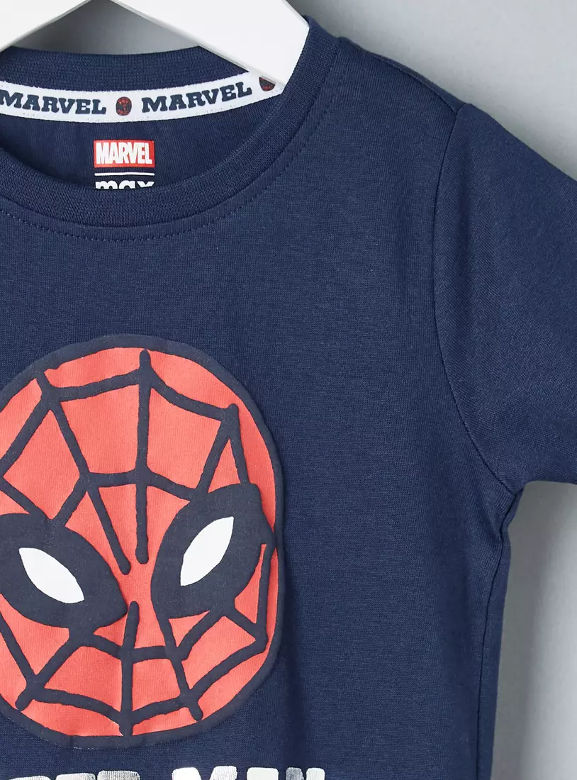 Pack of 2 - Spider-Man Print Cotton T-shirt-4