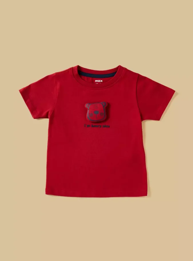 Pack of 3 - Applique Accent Cotton T-shirt-2