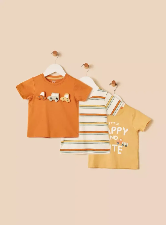 Pack of 3 - Assorted Cotton T-shirt-1