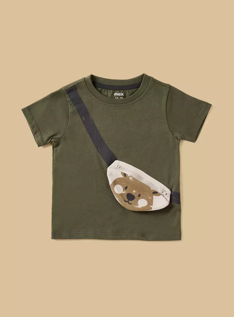Pack of 3 - Bear Print Cotton T-shirt-2