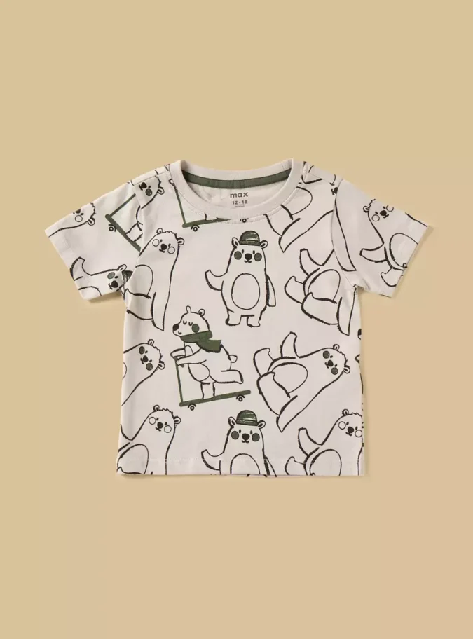 Pack of 3 - Bear Print Cotton T-shirt-3