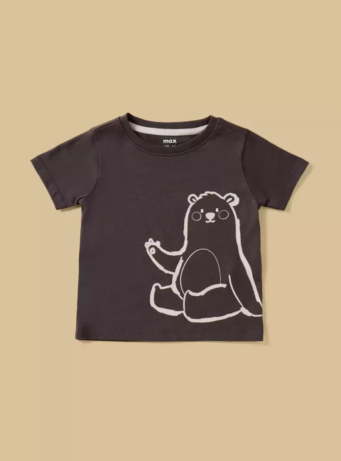 Pack of 3 - Bear Print Cotton T-shirt-4