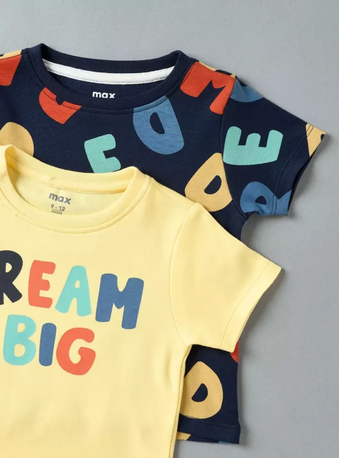 Pack of 4 - Printed T-shirts and Pyjamas-4