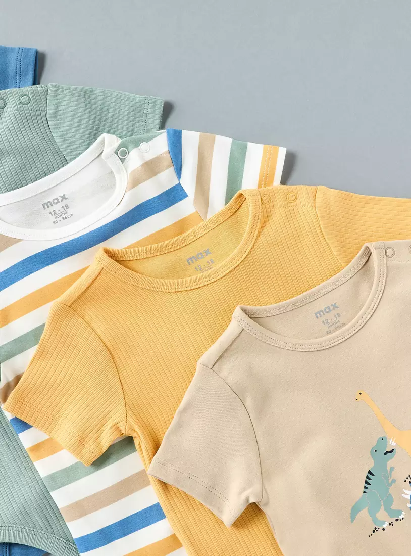 Pack of 5 - Assorted Cotton Bodysuit-3