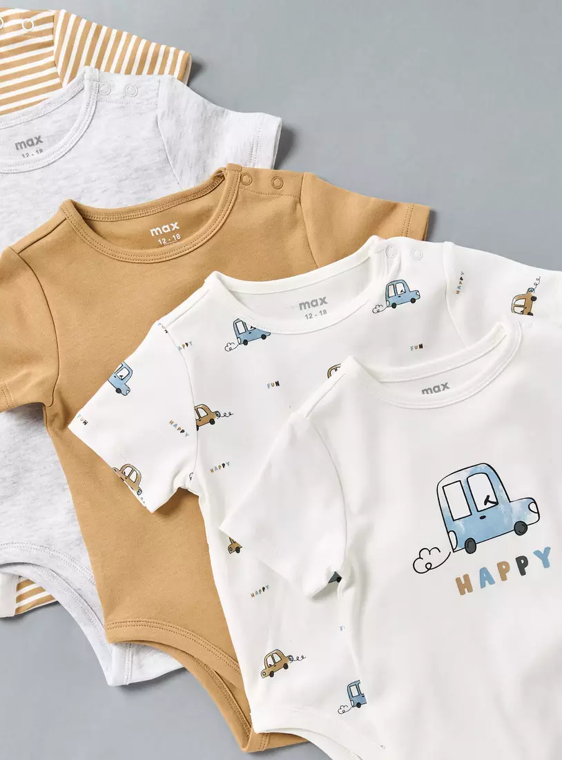 Pack of 5 - Assorted Cotton Bodysuit-3